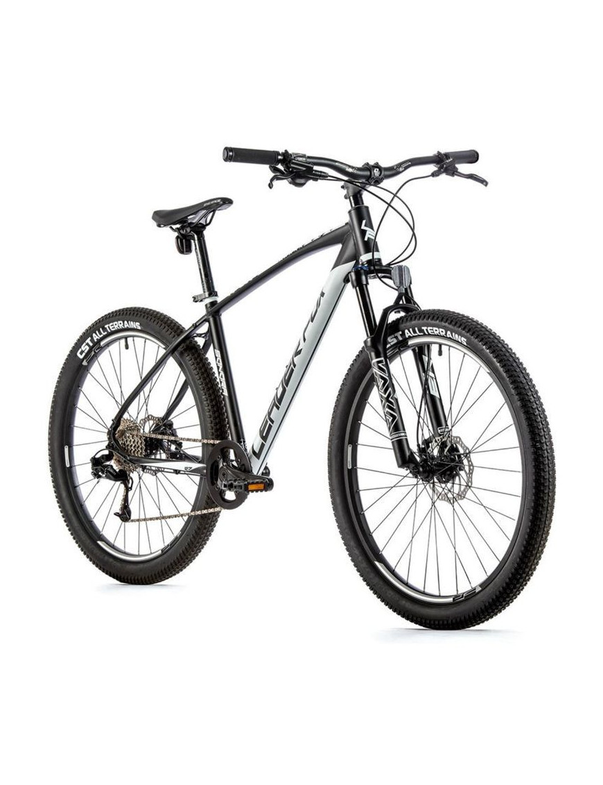 VELO MUSCULAIRE VTT 27,5 LEADER FOX SONORA 2023 NOIR MAT-BLANC 8V CADRE 16 POUCES (TAILLE ADULTE 160 à 168 cm)