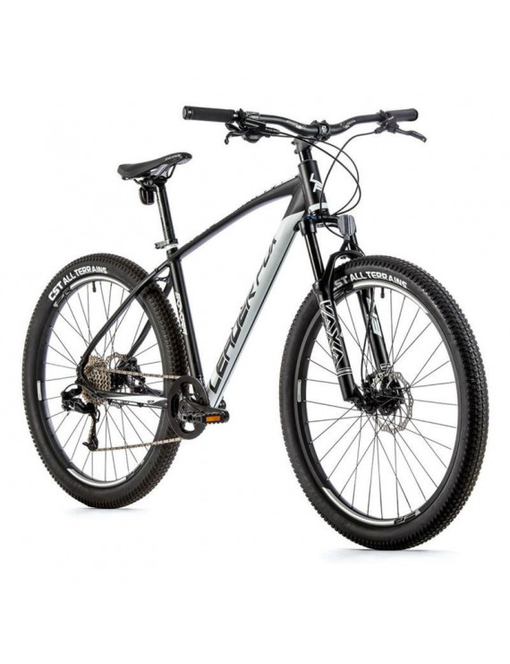 VELO MUSCULAIRE VTT 27,5 LEADER FOX SONORA 2023 NOIR MAT-BLANC 8V CADRE 16 POUCES (TAILLE ADULTE 160 à 168 cm)