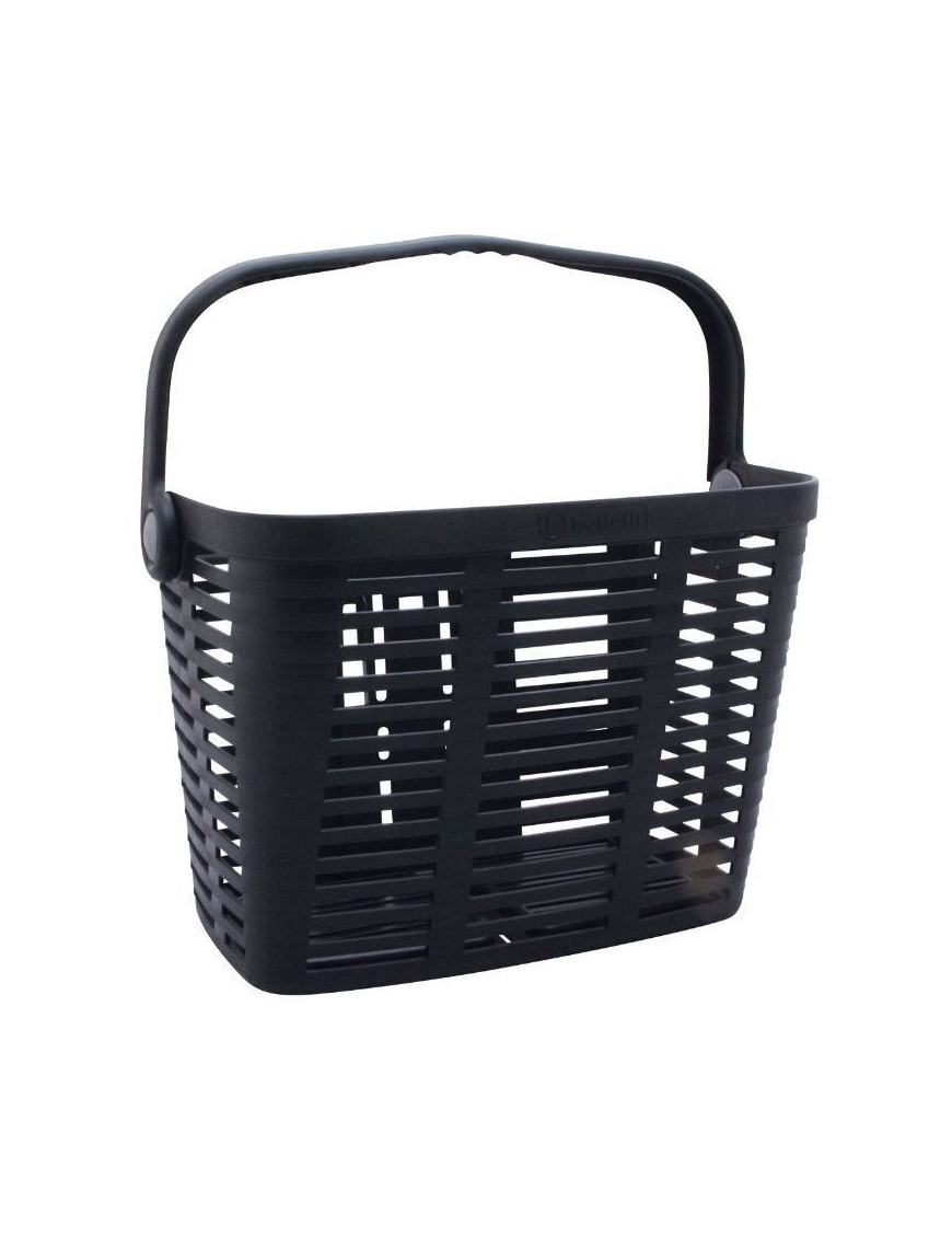 PANIER AVANT PLASTIQUE NOIR AVEC ANSE FIXATION 60mm SYSTEME CLIPS (AvecAdaptateur 22-26-32) - POIDS MAX 5 KGS