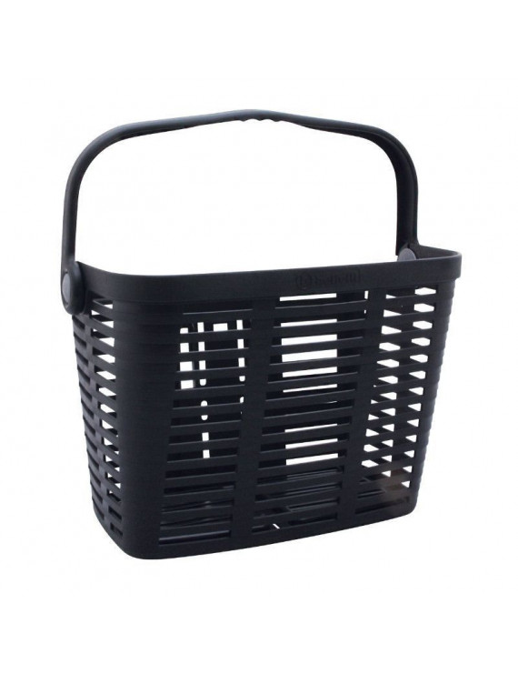 PANIER AVANT PLASTIQUE NOIR AVEC ANSE FIXATION 60mm SYSTEME CLIPS (AvecAdaptateur 22-26-32) - POIDS MAX 5 KGS