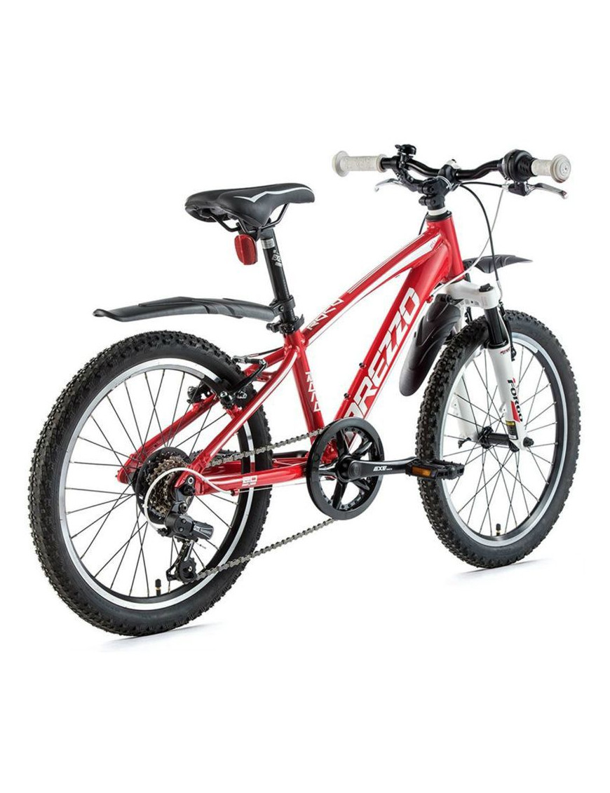 VELO MUSCULAIRE ENFANT 20 POUCES LEADER FOX AREZZO 2021 GARCON ROUGE-BLANC 6V (TAILLE ENFANT 125 à 135 cm)