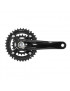 PEDALIER VTT ATC 11-10-9V. NOIR 175mm 36-22 INTEGRE AXE 24-22mm (AVEC CUVETTES INTEGRE FILETAGE ANGLAIS - BSC - 1,37x24  PLATEA