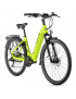 VELO ELECTRIQUE-VAE VTC 28 LEADER FOX SAGA 2021 MIXTE JAUNE FLUO 8V MOTEUR CENTRAL BAFANG M300 36V 80Nm BATTERIE 14Ah (18'' - H