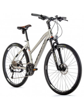 VELO MUSCULAIRE VTC 28 LEADER FOX SUMAVA 2023 FEMME ARGENT MAT 9V CADRE 20 POUCES (TAILLE ADULTE 180 à 188 cm)