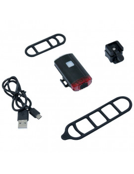 ECLAIRAGE VELO USB AVANT - ARRIERE P2R LED 200 LUMENS (AVANT) POUR CASQUE 3 MODES (AUTONOMIE 2H-5H)