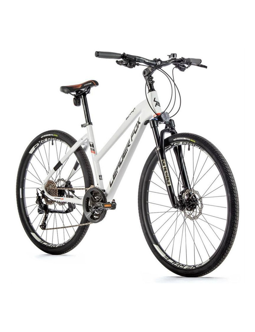 VELO MUSCULAIRE VTC 28 LEADER FOX SUMAVA 2023 FEMME BLANC MAT 9V CADRE 16,5 POUCES (TAILLE ADULTE 160 à 168 cm)