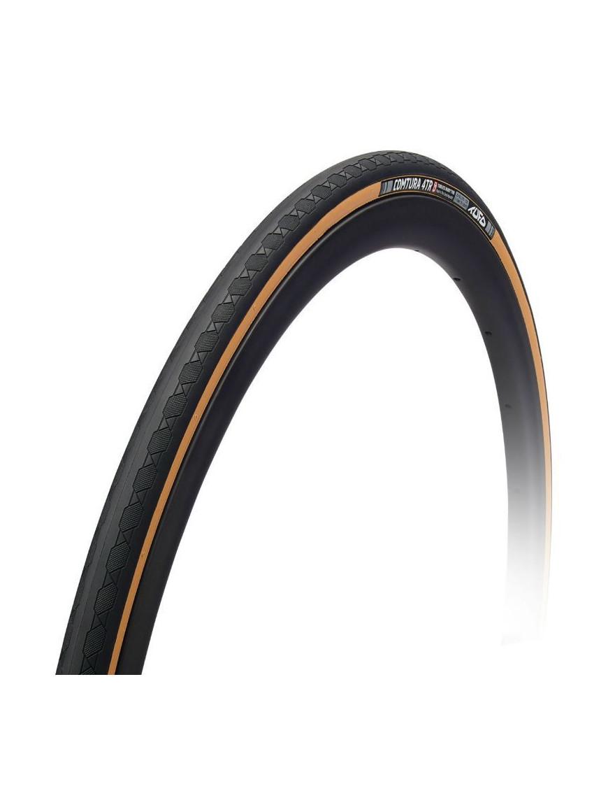 PNEU ROUTE 700 X 25 TUFO COMTURA 4TR TUBELESS NOIR-BEIGE TS (25-622)
