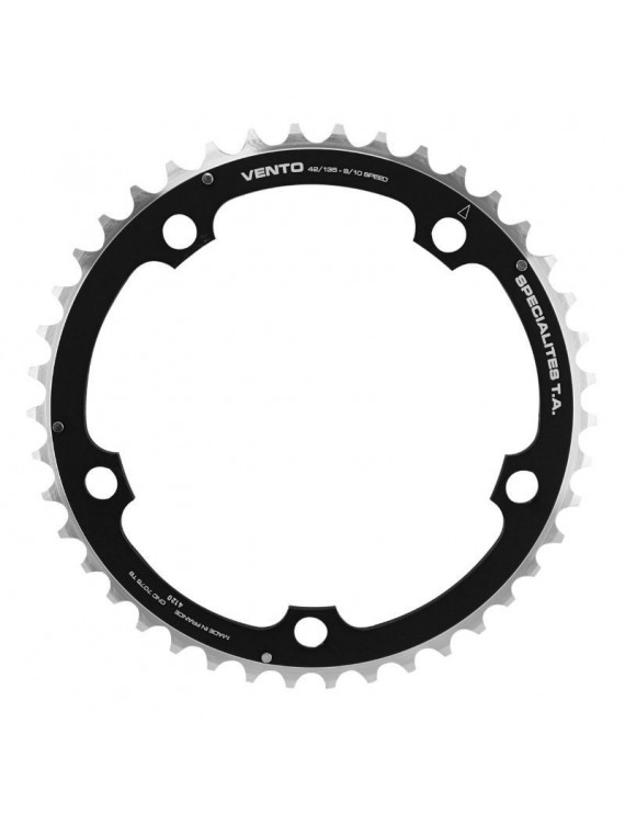 PLATEAU ROUTE 5BRA D.135 TA VENTO TRIPLE 42DTS MILIEU NOIR ALU 7075 TYPE CAMPAGNOLO 9-10V.