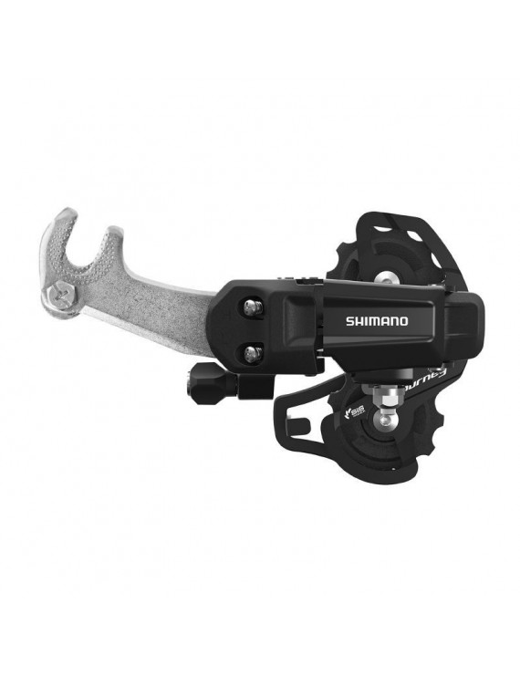 DERAILLEUR VTT ARRIERE SHIMANO TY200  6-7V. TOURNEY AVEC PATTE POUR MONO PLATEAU