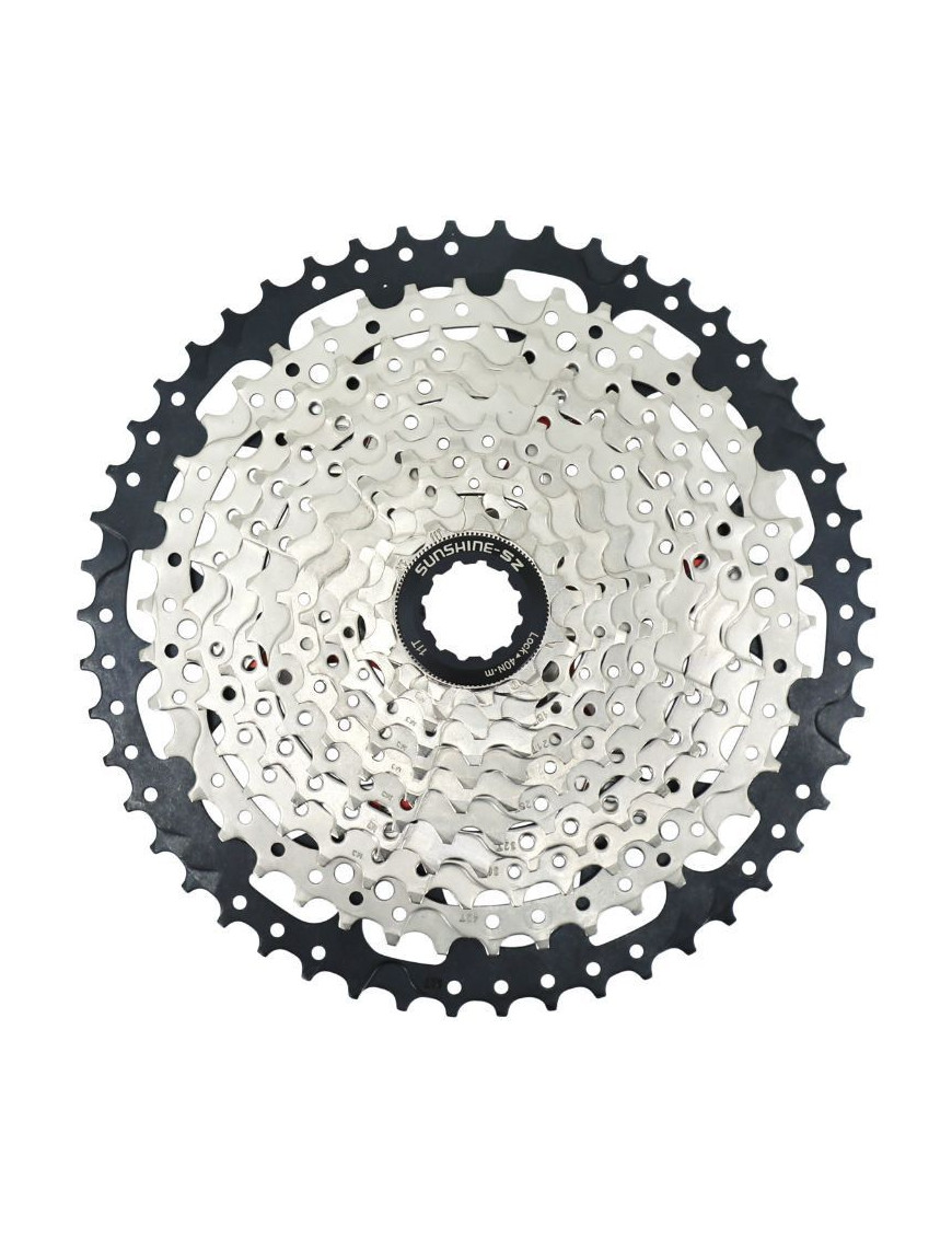 CASSETTE 11V. SHINE 11-50 POUR SHIMANO-SRAM VTT ARGENT (VENDU EN BOITE) (11-13-15-18-21-24-28-32-36-42-50)