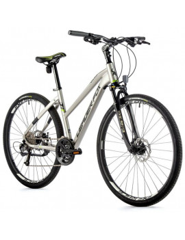 VELO MUSCULAIRE VTC 28 LEADER FOX TOSCANA 2023 FEMME ARGENT MAT 9V CADRE 20 POUCES (TAILLE ADULTE 180 à 188 cm)