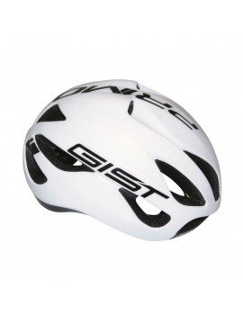 CASQUE VELO ADULTE GIST ROUTE PRIMO BLANC-NOIR FULL IN-MOLD TAILLE 52-57 REGLAGE MOLETTE 250GRS