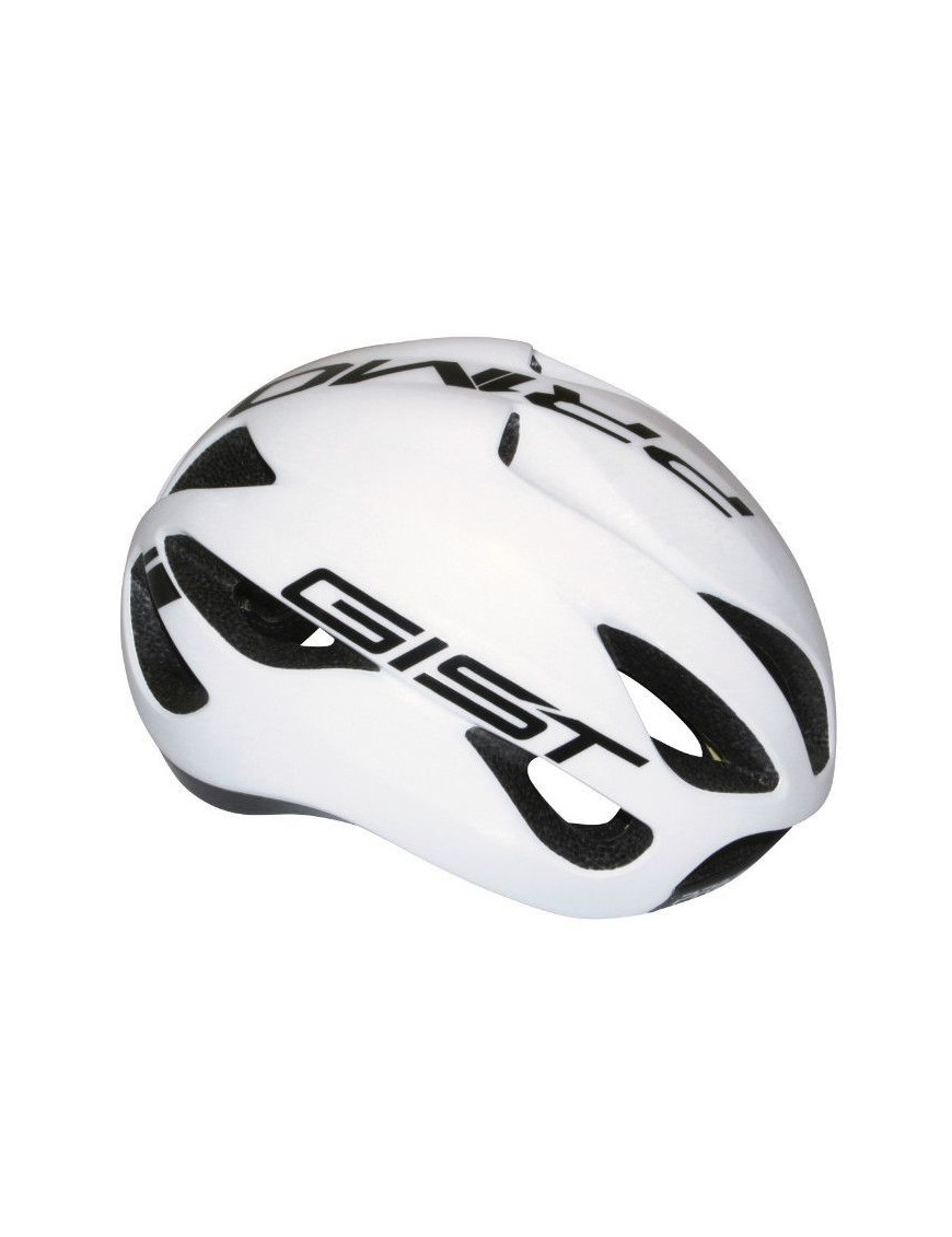 CASQUE VELO ADULTE GIST ROUTE PRIMO BLANC-NOIR FULL IN-MOLD TAILLE 52-57 REGLAGE MOLETTE 250GRS