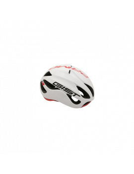 CASQUE VELO ADULTE GIST ROUTE PRIMO BLANC-ROUGE FULL IN-MOLD TAILLE 56-62 REGLAGE MOLETTE 250GRS