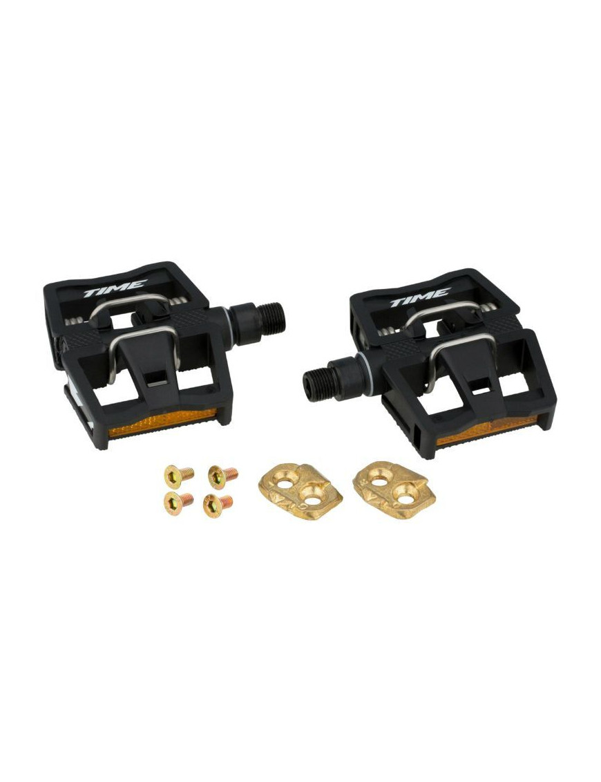 PEDALE CITY-VTT AUTOMATIQUE TIME LINK HYBRID POLYVALENTE AVEC CALES ATAC (PAIRE) - UN COTE AUTOMATIQUE ET UN COTE STANDARD
