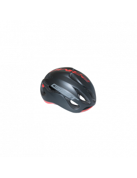 CASQUE VELO ADULTE GIST ROUTE PRIMO NOIR MAT-ROUGE FULL IN-MOLD TAILLE 56-62 REGLAGE MOLETTE 250GRS