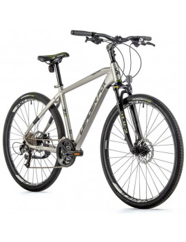 VELO MUSCULAIRE VTC 28 LEADER FOX TOSCANA 2023 HOMME ARGENT MAT 9V CADRE 20 POUCES (TAILLE ADULTE 183 à 188 cm)