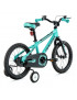 VELO MUSCULAIRE ENFANT 16 POUCES LEADER FOX AREZZO 2021 VERT CLAIR-NOIR MONOVITESSE CADRE ALU (TAILLE ENFANT 105 à 115 cm)