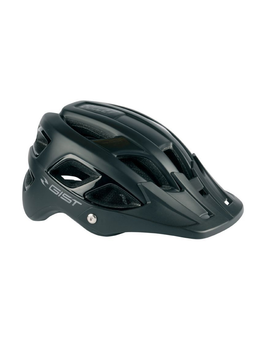 CASQUE VELO ADULTE GIST VTT BULLET NOIR IN-MOLD TAILLE 58-62 AVEC VISIERE ET FIT-SYSTEM (VENDU EN BOITE)