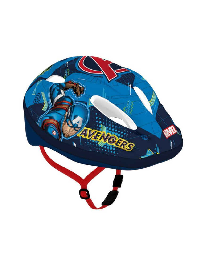 CASQUE VELO ENFANT DISNEY V2 AVENGERS BLEU AVEC MOLETTE REGLAGE TAILLE 54-58 (VENDU SUR CARTE)
