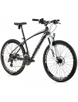 VELO MUSCULAIRE VTT 26 LEADER FOX FACTOR 2022 NOIR MAT-BLANC 7 V CADRE ALU 14 POUCES (TAILLE ADULTE 150 à 158 cm)