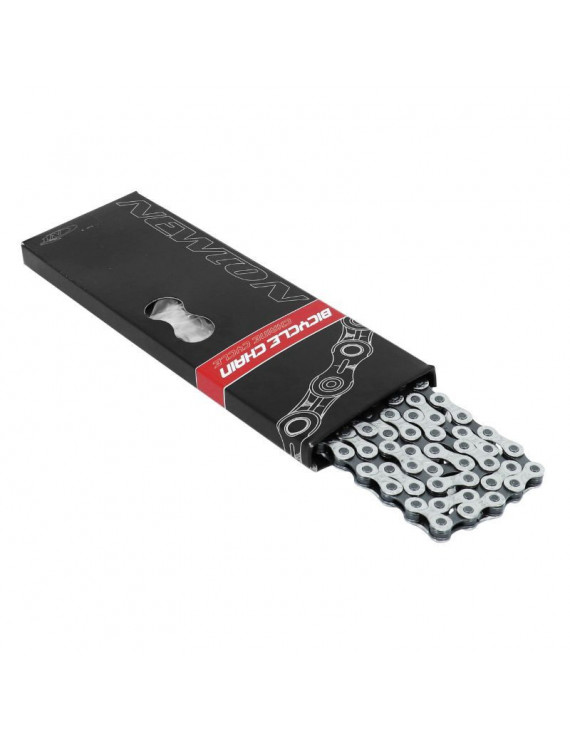 CHAINE VELO VAE  7-8V. NEWTON KMC X8 ARGENT 116 MAILLONS (COMPATIBLE SHIMANO ET SRAM)