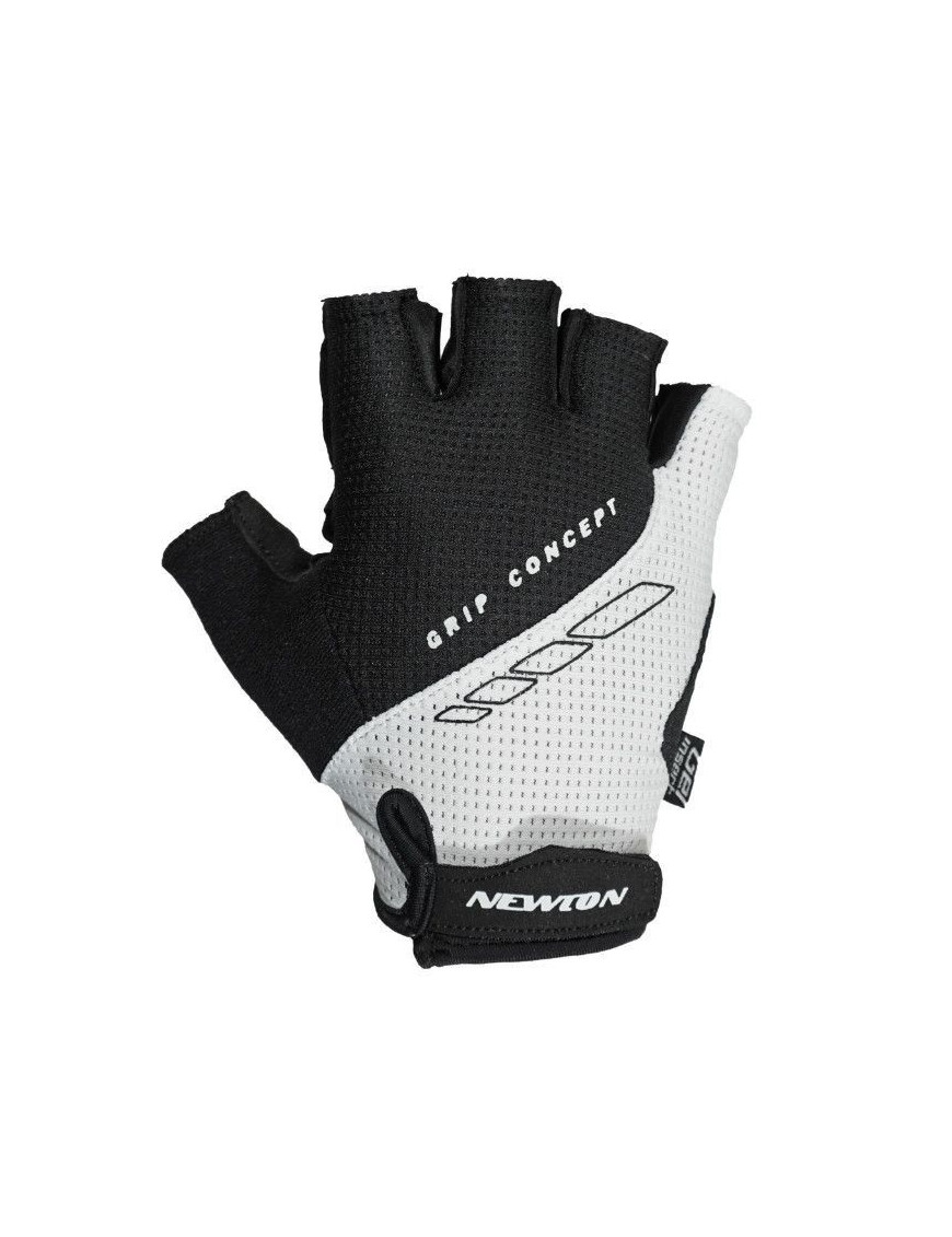 GANTS VELO COURT NEWTON GRIP GEL NOIR-BLANC   S  (PAIRE SUR CARTE)