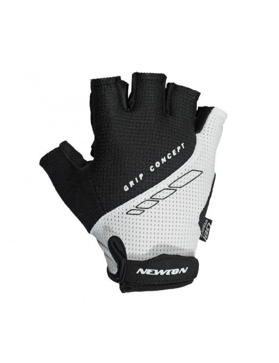 GANTS VELO COURT NEWTON GRIP GEL NOIR-BLANC   S  (PAIRE SUR CARTE)