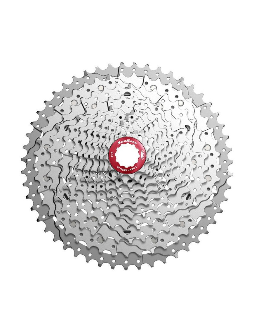 CASSETTE 11V. SUNRACE MX8 11-51 VTT POUR SHIMANO METALLIC (LIVRE EN BOITE)