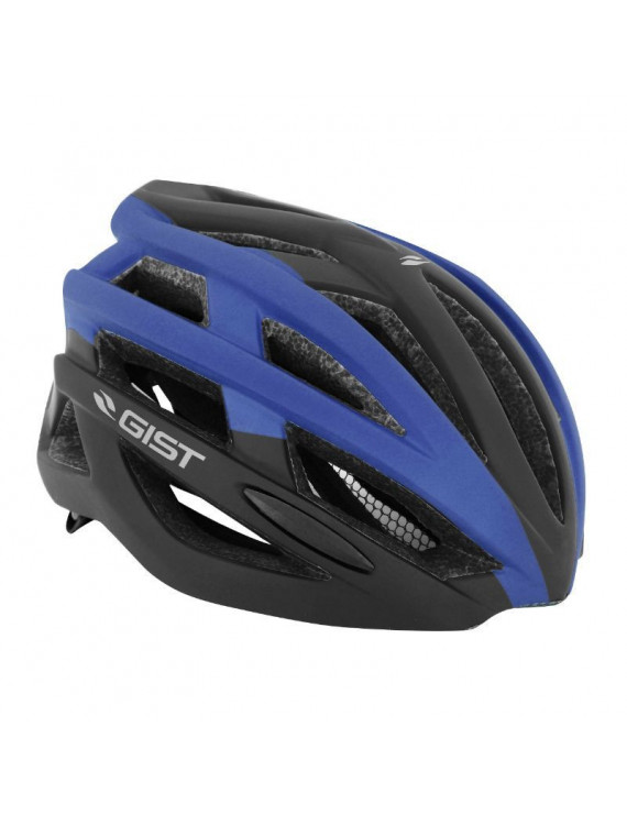 CASQUE VELO ADULTE GIST E-BIKE PLANET NOIR-BLEU MAT IN-MOLD TAILLE 52-58 REGLAGE MOLETTE 212GRS