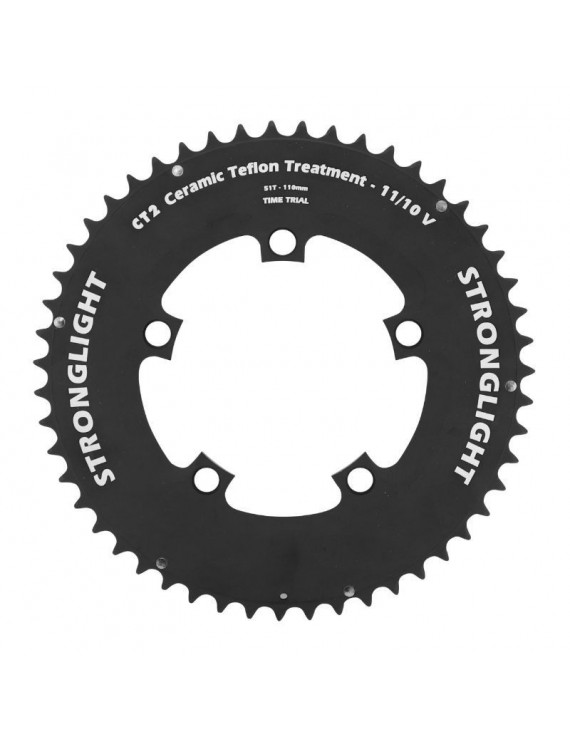 PLATEAU ROUTE 4BRA D.110 POUR SHIMANO DURA-ACE 9000 STRONGLIGHT 51DTS EXTERIEUR COMPATIBLE ULTEGRA 6800-105 5800 TIME TRIAL CLM