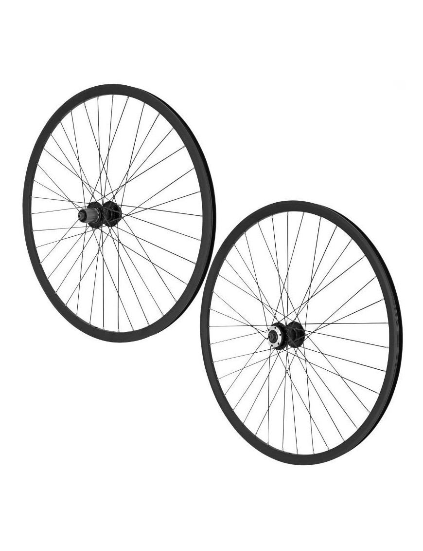 ROUES VTT 29 P2R POUR DISQUE  NOIRE 8- 9-10-11V.  A BLOCAGE RAPIDE (PAIRE)