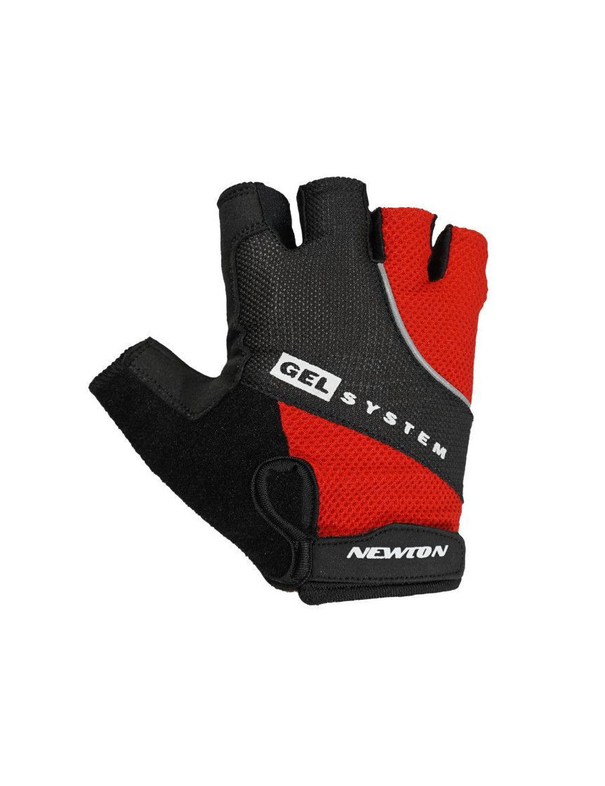 GANTS VELO COURT NEWTON GEL NOIR-ROUGE   S  (PAIRE SUR CARTE)