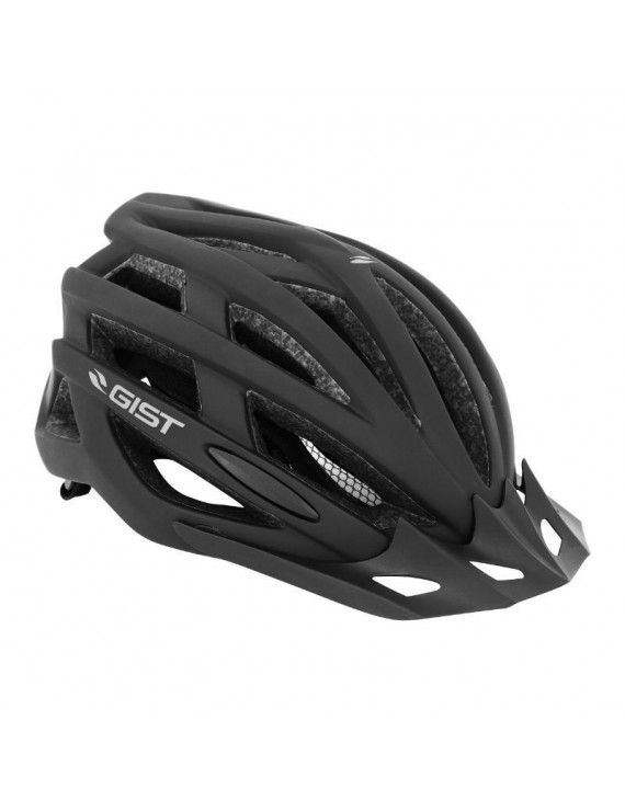 CASQUE VELO ADULTE GIST E-BIKE PLANET URBAN NOIR MAT IN-MOLD TAILLE 56-62 REGLAGE MOLETTE 212GRS - ECLAIRAGE INTEGRE