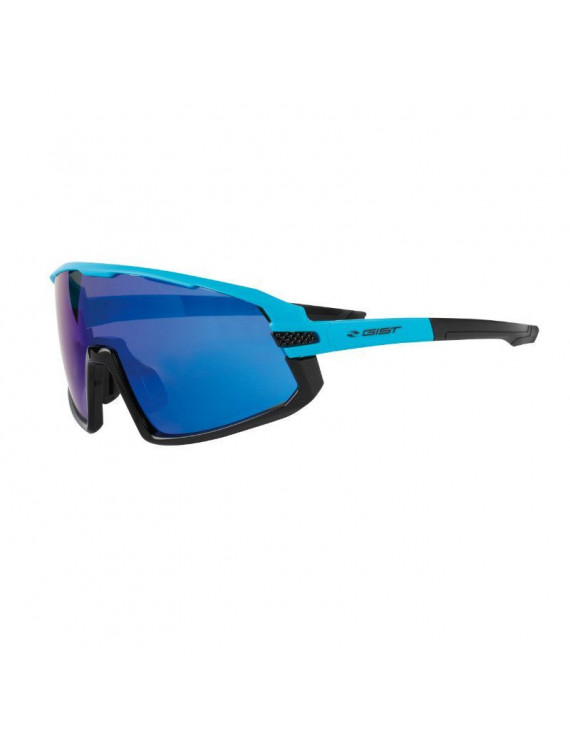 LUNETTES VELO ADULTE GIST NEXT MONTURE BLEU (3 VERRES INTERCHANGEABLES - PROTECTION 100% UV - UVA - UVB) VISION OPTIMALE, ULTRA