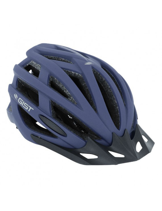 CASQUE VELO ADULTE GIST E-BIKE PLANET URBAN BLEU MAT IN-MOLD TAILLE 56-62 REGLAGE MOLETTE 212GRS - ECLAIRAGE INTEGRE