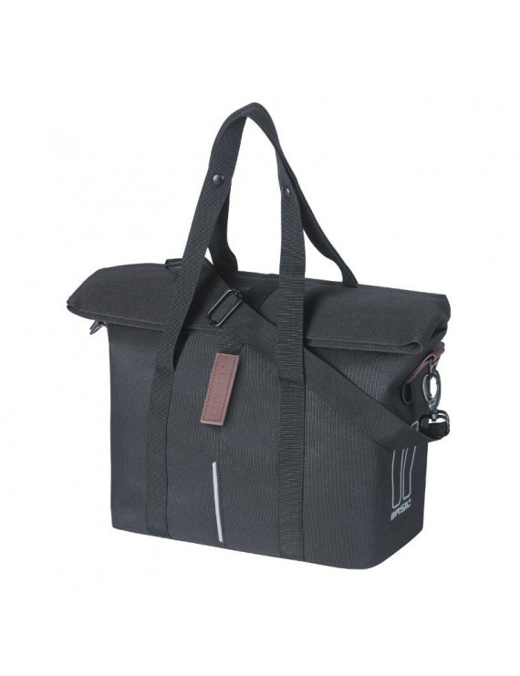 SAC A MAIN VELO BASIL CITY 8-11L NOIR ETANCHE FIXATION KLICKFIX NON INCLUS OU CROCHET HOOK