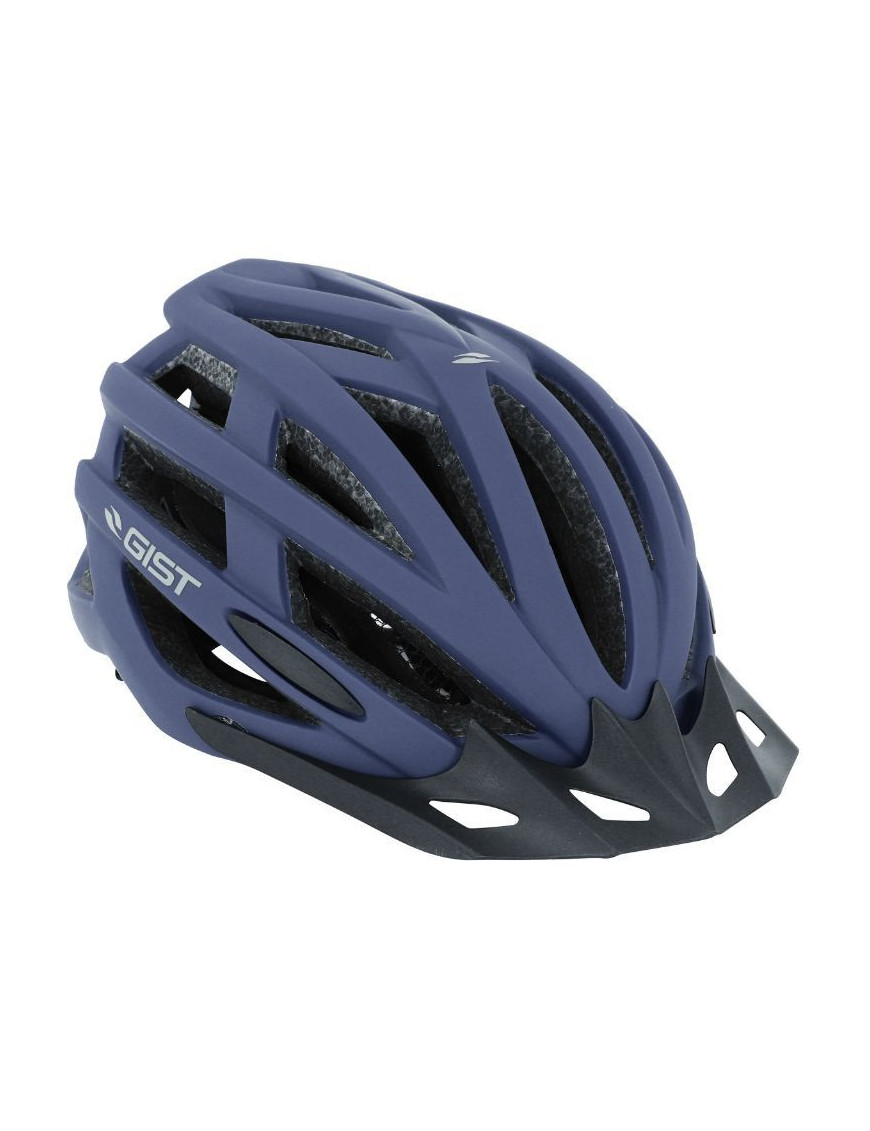 CASQUE VELO ADULTE GIST E-BIKE PLANET URBAN BLEU MAT IN-MOLD TAILLE 52-58 REGLAGE MOLETTE 212GRS - ECLAIRAGE INTEGRE