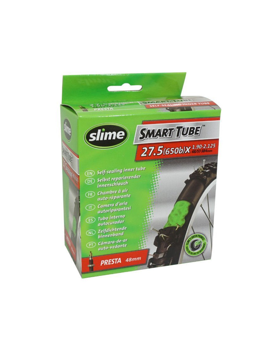 CHAMBRE A AIR VELO 27.5 x 2.00-2.40 SLIME VALVE PRESTA AVEC LIQUIDE ANTI-CREVAISON