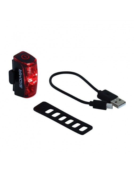 ECLAIRAGE VELO USB ARRIERE SUR TIGE SELLE SIGMA INFINITYFLASH NOIR (AUTONOMIE 16H) HOMOLOGUE