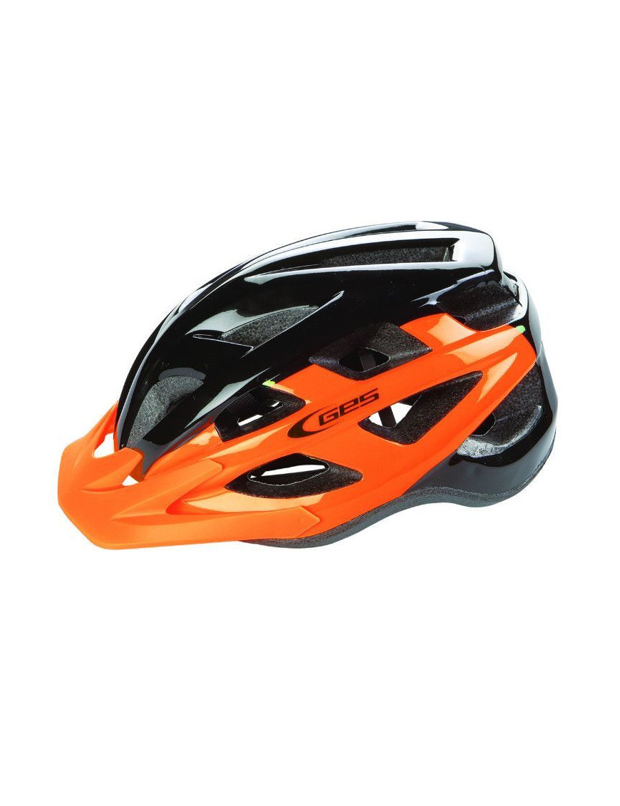 CASQUE VELO ADULTE GES CITY VARIK ORANGE-NOIR TAILLE 54-58 AVEC VISIERE ET SYSTEM FIT LOCK (VENDU EN BOITE)