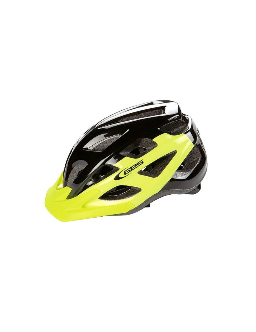 CASQUE VELO ADULTE GES CITY VARIK JAUNE-NOIR TAILLE 58-62 AVEC VISIERE ET SYSTEM FIT LOCK (VENDU EN BOITE)