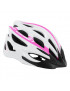 CASQUE VELO JUNIOR GIST ROUTE-VTT FASTER BLANC-ROSE IN-MOLD TAILLE 47-52 REGLAGE MOLETTE 240 g