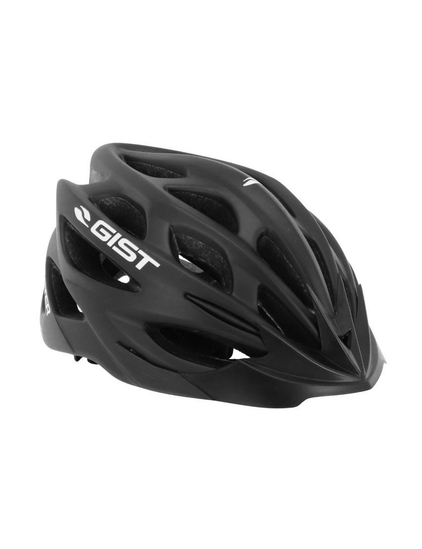 CASQUE VELO JUNIOR GIST ROUTE-VTT FASTER URBAN NOIR IN-MOLD TAILLE 47-52 REGLAGE MOLETTE 240 g