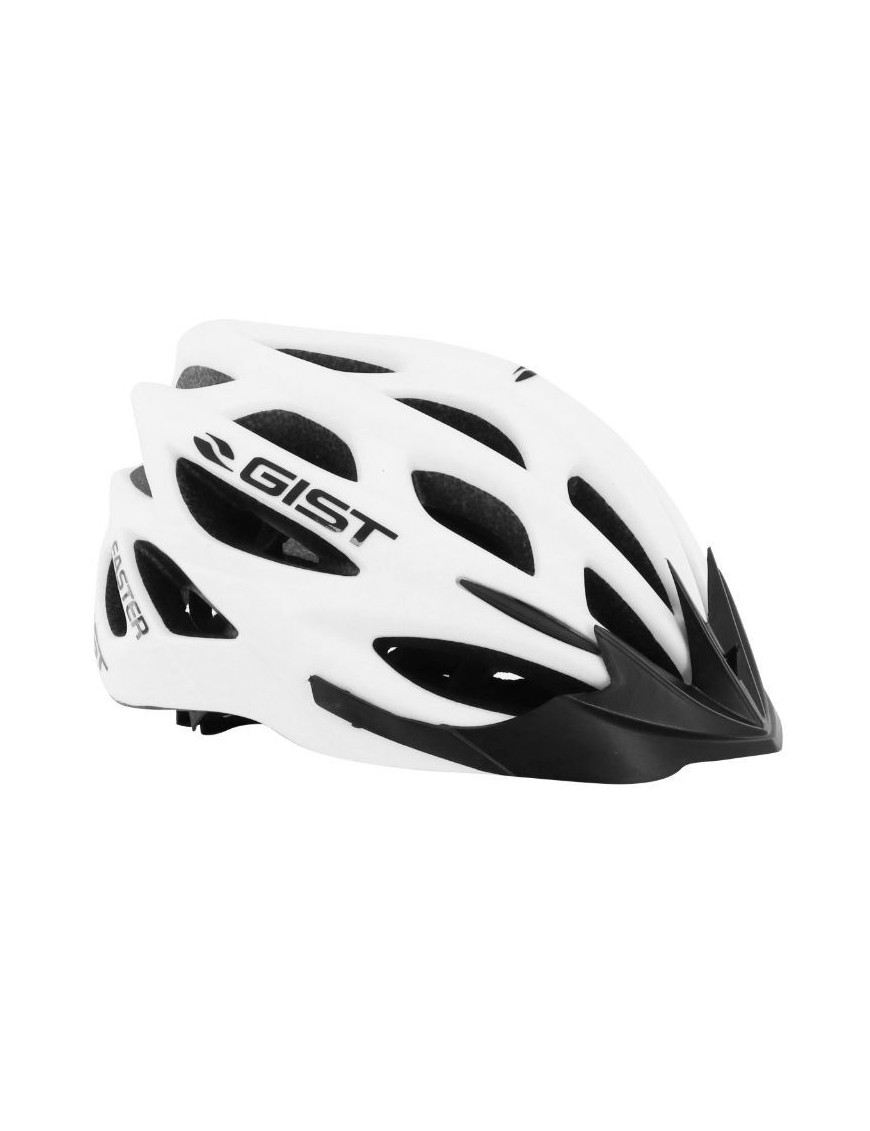 CASQUE VELO JUNIOR GIST ROUTE-VTT FASTER URBAN BLANC IN-MOLD TAILLE 47-52 REGLAGE MOLETTE 240 g
