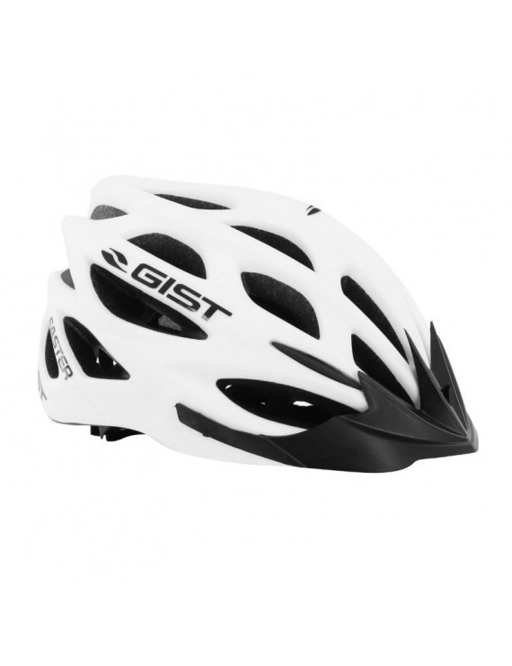 CASQUE VELO JUNIOR GIST ROUTE-VTT FASTER URBAN BLANC IN-MOLD TAILLE 47-52 REGLAGE MOLETTE 240 g