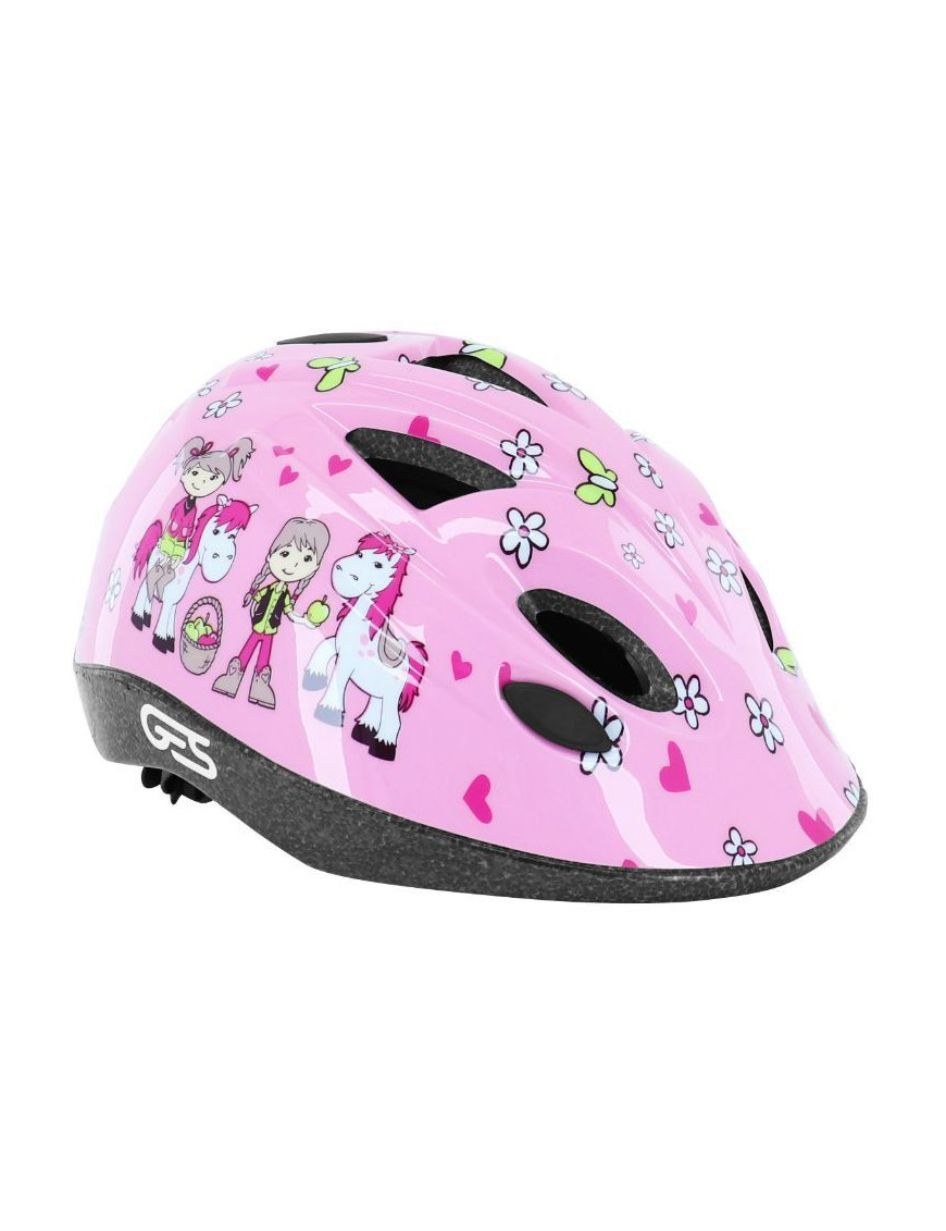 CASQUE VELO ENFANT GES DOKKY PONEY ROSE TAILLE 47-53 SYSTEME TURNLOCK (VENDU SOUS CAVALIER)