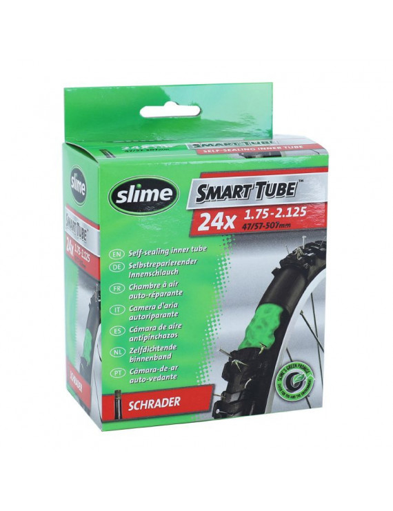 CHAMBRE A AIR VELO 24 x 1.75-2.10 SLIME VALVE SCHRADER AVEC LIQUIDE ANTI-CREVAISON