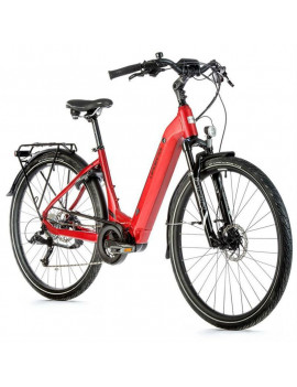 VELO ELECTRIQUE-VAE VTC 28 LEADER FOX SAGA 2021 MIXTE ROUGE 8V MOTEUR CENTRAL BAFANG M300 36V 80Nm BATTERIE 14Ah (20'' - H52cm 