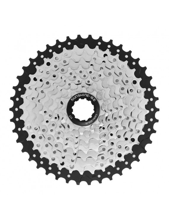 CASSETTE 10V. SHINE 11-42 POUR SHIMANO-SRAM VTT ARGENT (VENDU EN BOITE)   (11-13-15-18-21-24-28-32-36-42)